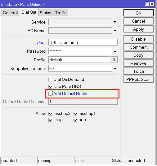 Failover در میکروتیک (با استفاده از اسکریپت) مرحله اول