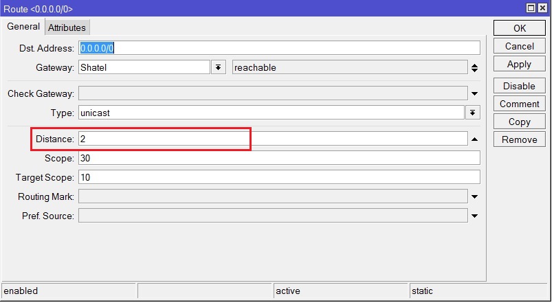 Failover در میکروتیک (با استفاده از اسکریپت) مرحله سوم