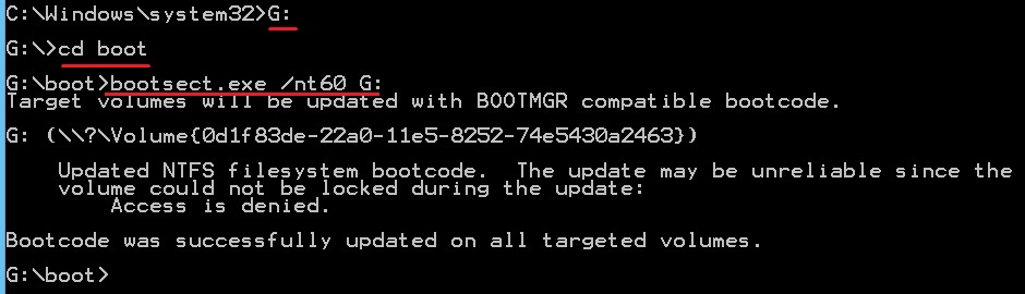 بوتیبل کردن فلش مموری بدون نیاز به نرم افزار مرحله پنجم