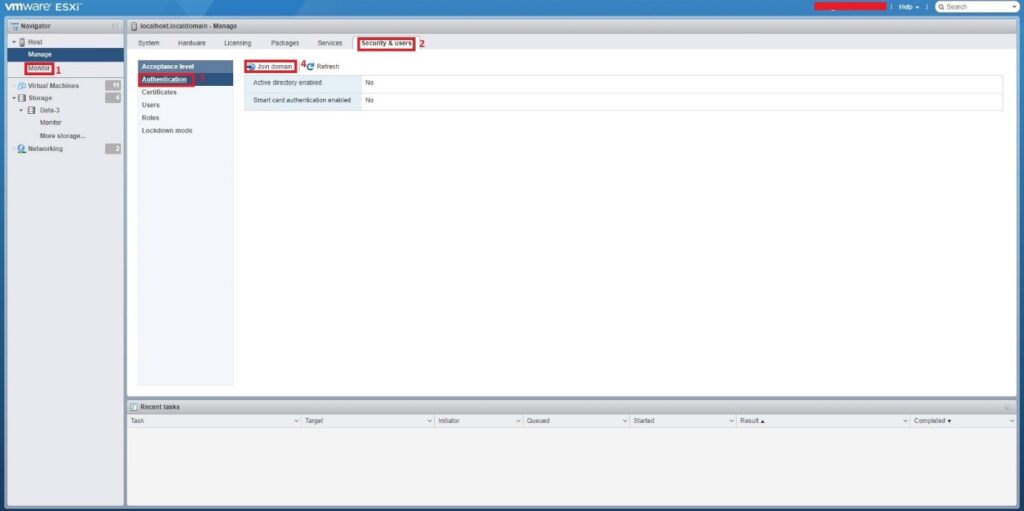 نحوه Join کردن ESXi به دامین مایکروسافتی مرحله دوم
