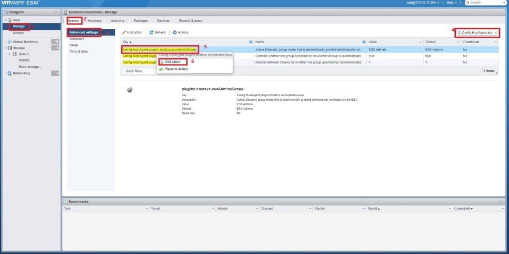 نحوه Join کردن ESXi به دامین مایکروسافتی مرحله پنجم
