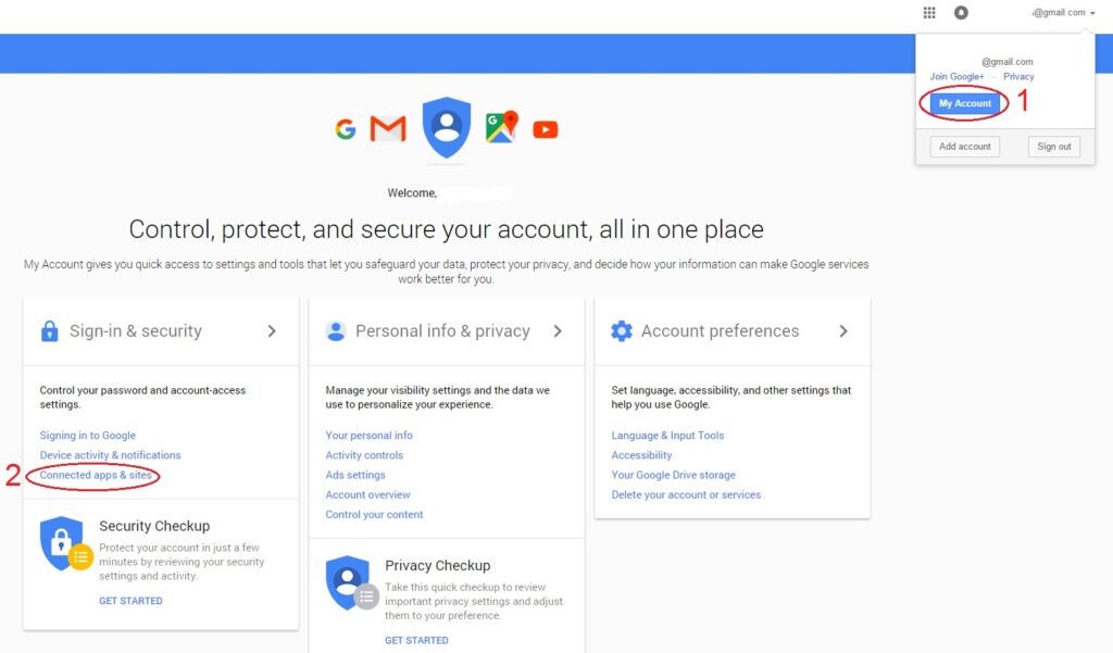 اضافه کردن Gmail به Outlook مرحله اول