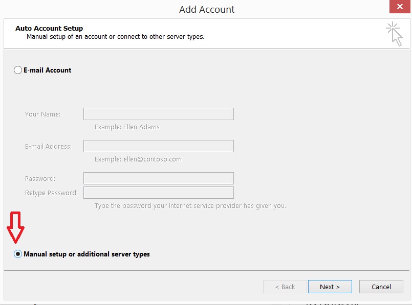 اضافه کردن Gmail به Outlook مرحله سوم