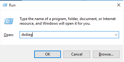 run کردن برنامه DXdiag مرحله اول