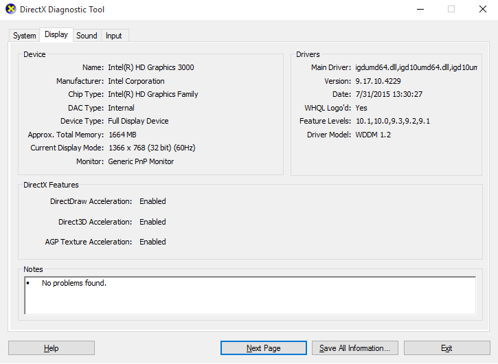 run کردن برنامه DXdiag مرحله سوم