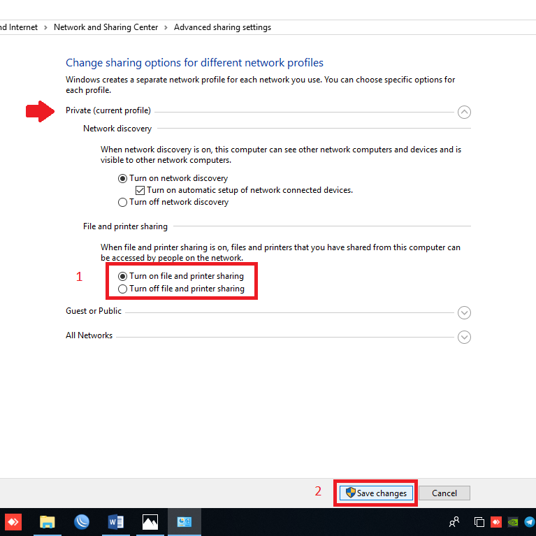Private(current profile)
