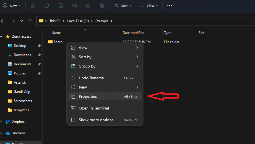 اشتراک پوشه