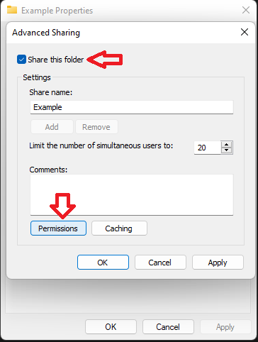 اشتراک پوشه در شبکه
