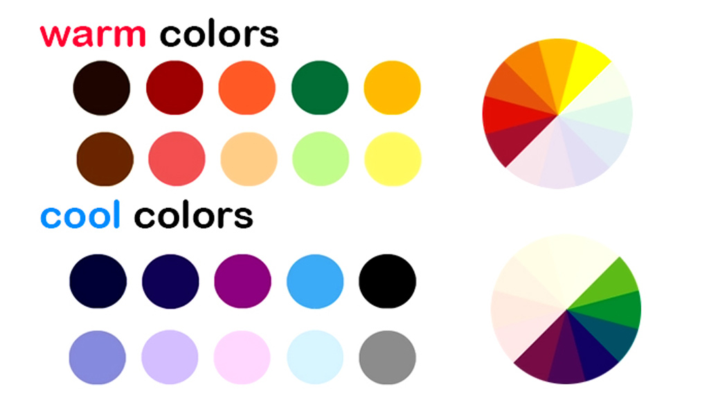 استفاده از رنگ گرم و سرد در طراحی سایت