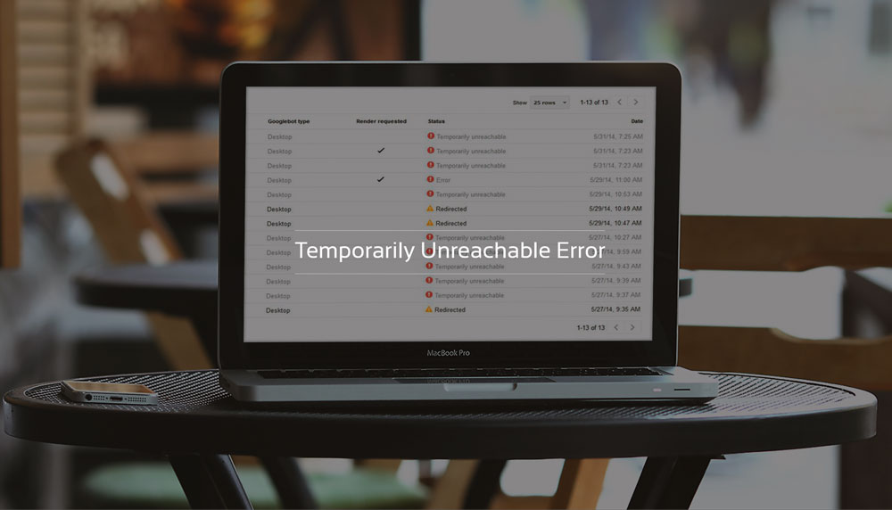Temporarily unreachable error در وبمستر