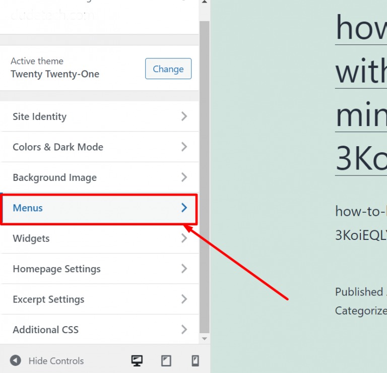 افزودن منوهای ناوبری